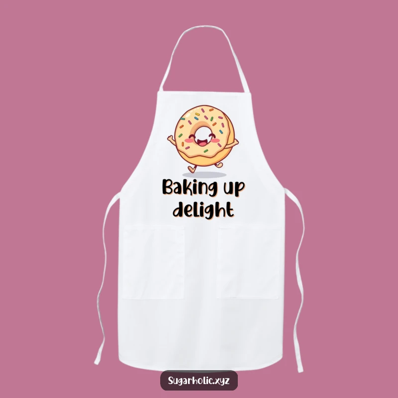 Funny Donut Hop Apron: Bake with Happiness, Perfect Kitchen Gift