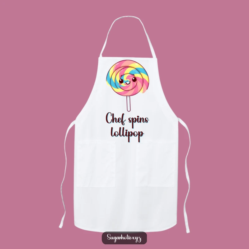 Funny Lollipop Spin Apron: Gleeful Baker, Hilarious Funny Gift for Kitchen Fun