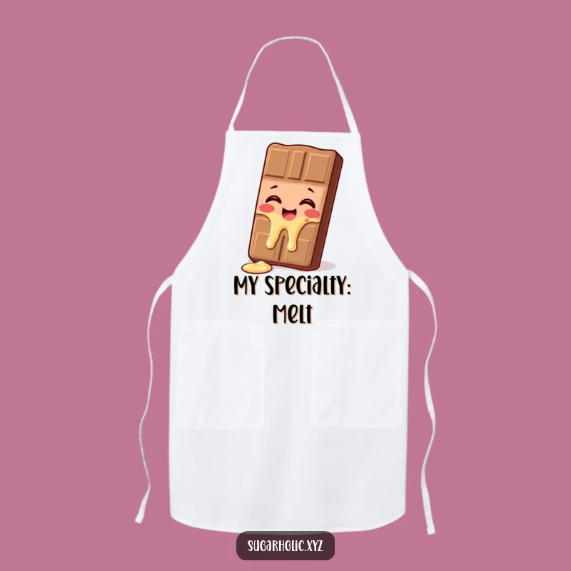 Funny Melting Chocolate Bar Apron - Cook with Giggles and Sweet Delight!
