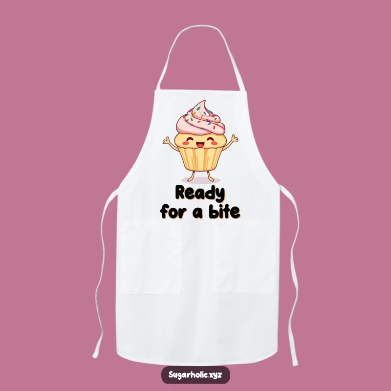Funny Cupcake Apron: Joyful Bite Kitchen Apron, Hilarious Sprinkled Gift