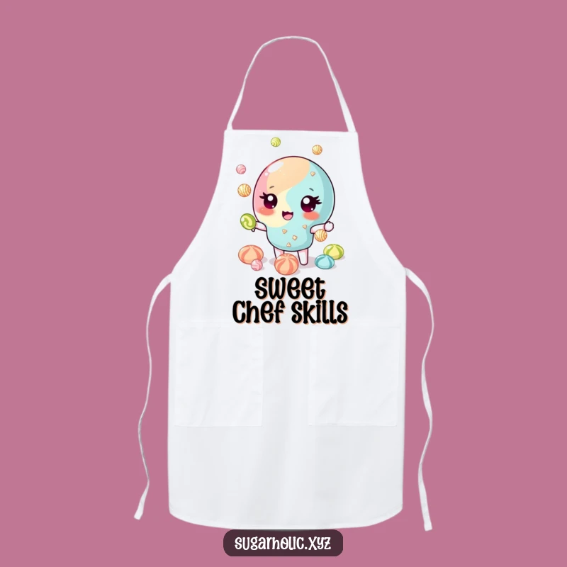 Funny Candy Chef Apron - Cook with Sweet Skills & Smiles - Funny Gift!