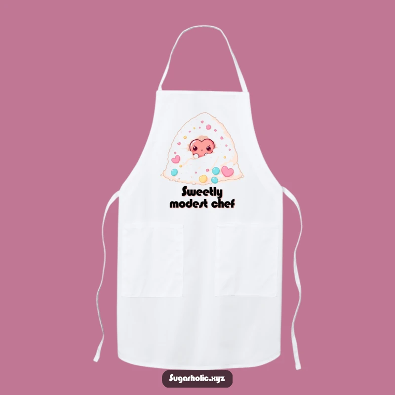 Funny Shy Candy Heart Apron - Hilarious Protective Wear for Sweet Cooks