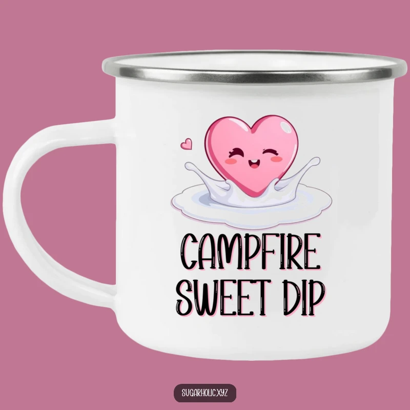 Funny Candy Heart Camp Mug: Sweet Sips Outdoors