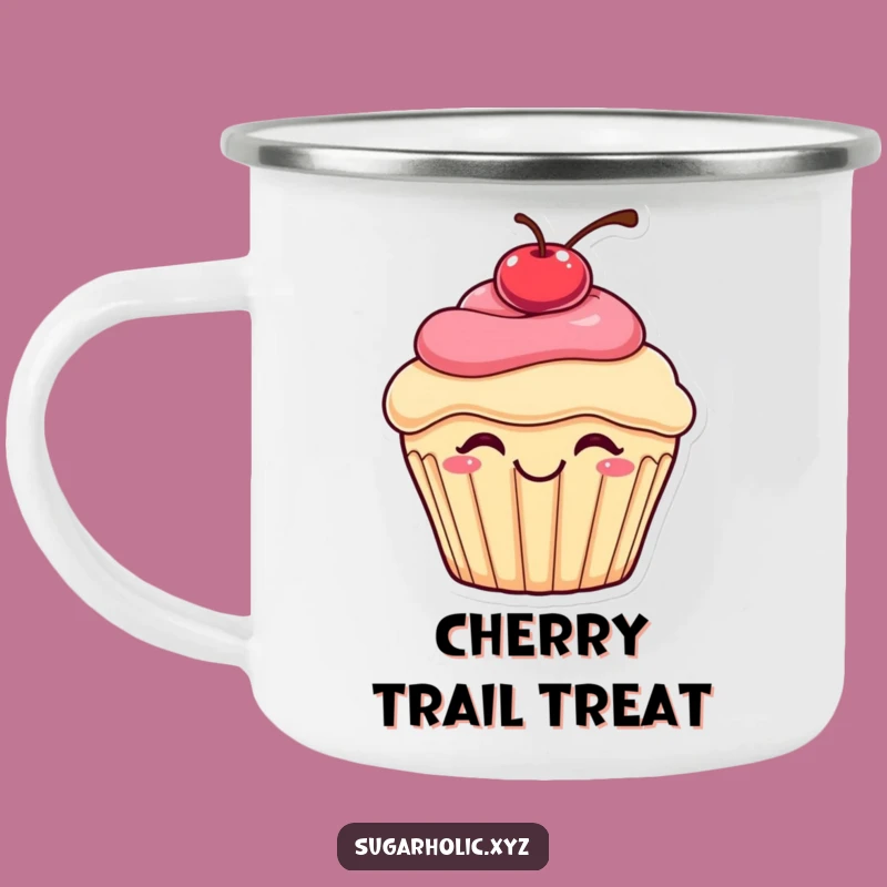 Funny Bouncing Cupcake Camping Mug: Durable Sweetness, Cherry Topping Fun, Great Funny Gift for Outdoors