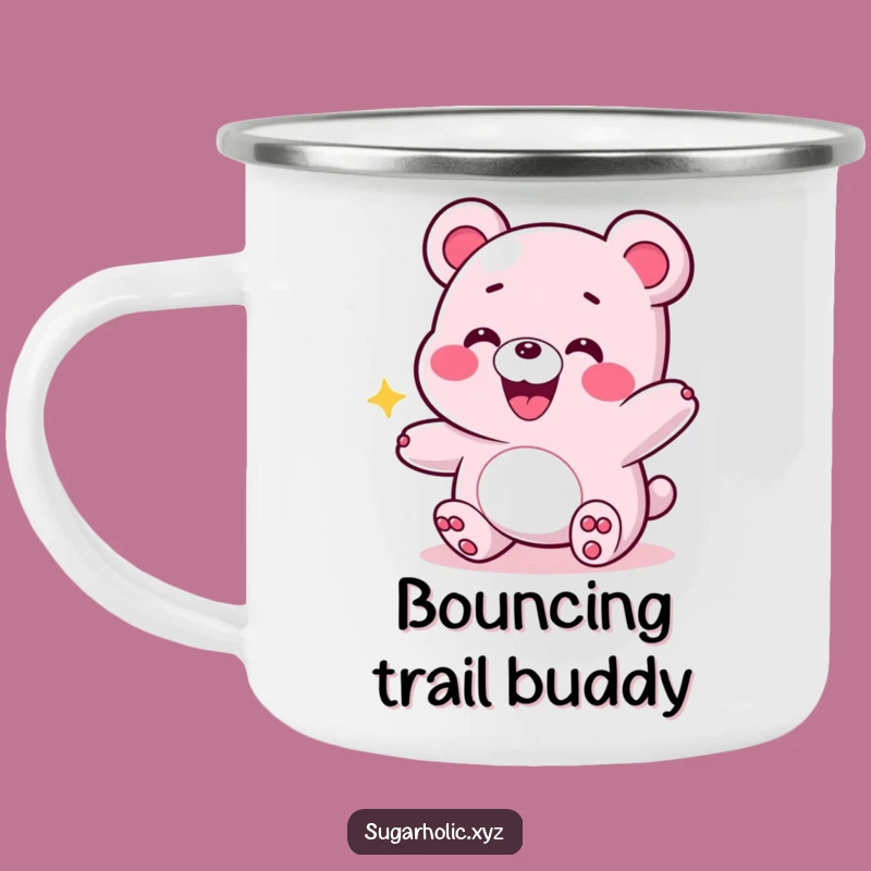 Funny Energetic Gummy Bear Camping Mug - Enjoy Coffee with Bounce