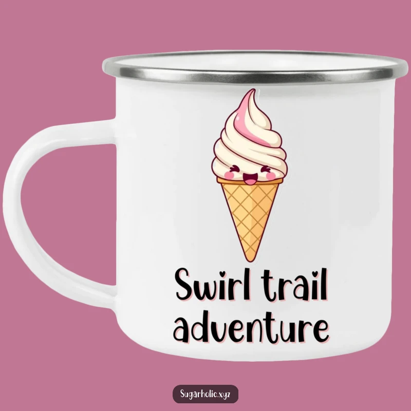 Funny Jubilant Ice Cream Camping Mug: Durable Sweetness, Swirls of Fun, Great Funny Gift for Outdoors