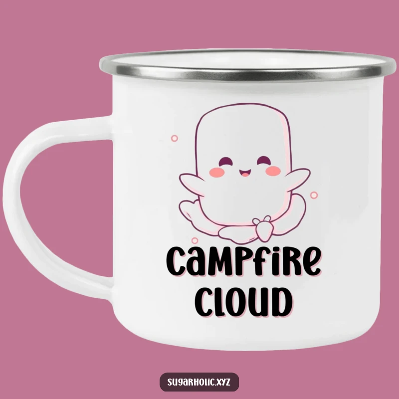 Funny Marshmallow Float Camping Mug: Durable Sweet Character Cup, Ideal Funny Gift for Outdoors