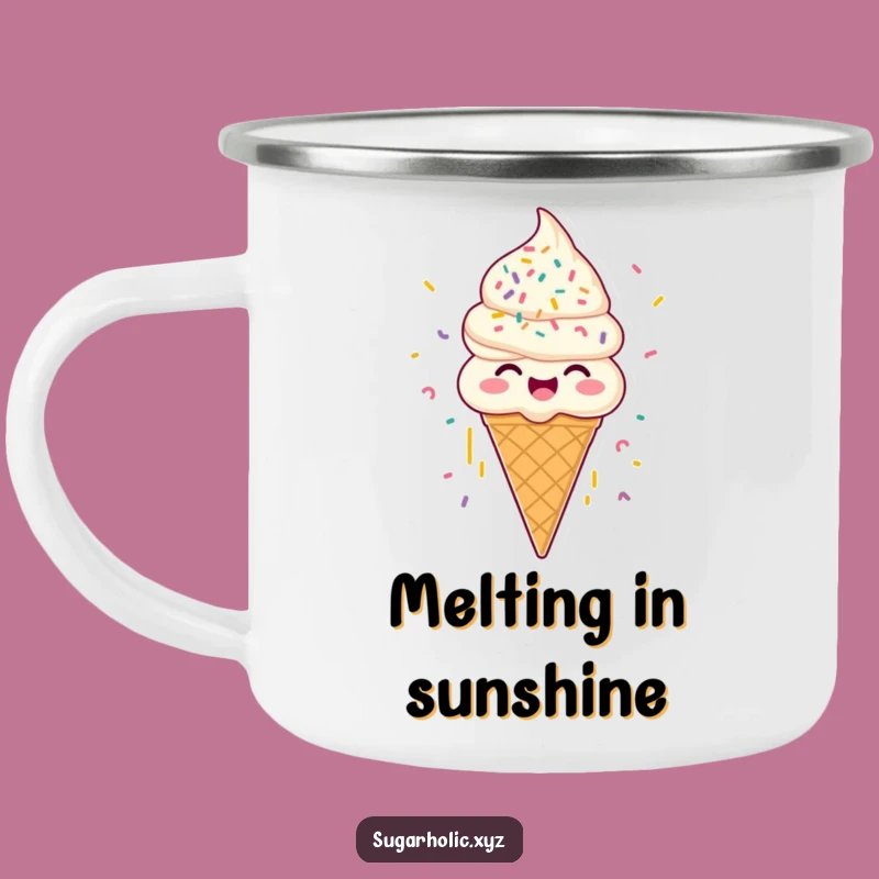 Funny Ice Cream Cone Camping Mug - Sprinkle Your Adventures with Cool Humor!