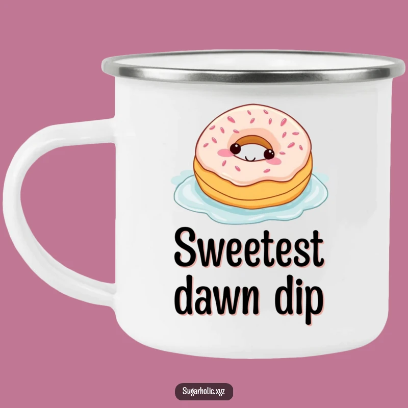 Adventure Ready Donut Frosting Swim Funny Camping Mug - Sip Sweetly