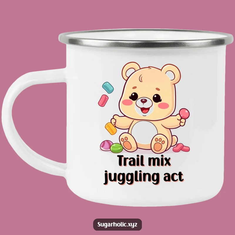 Funny Gummy Bear Juggling Candies Camping Mug - Adventure with a Smile!