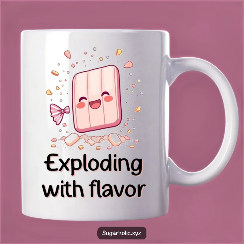 Funny Candy Bar Mug: Shattering Joy Sip, Perfect Sweet Gift