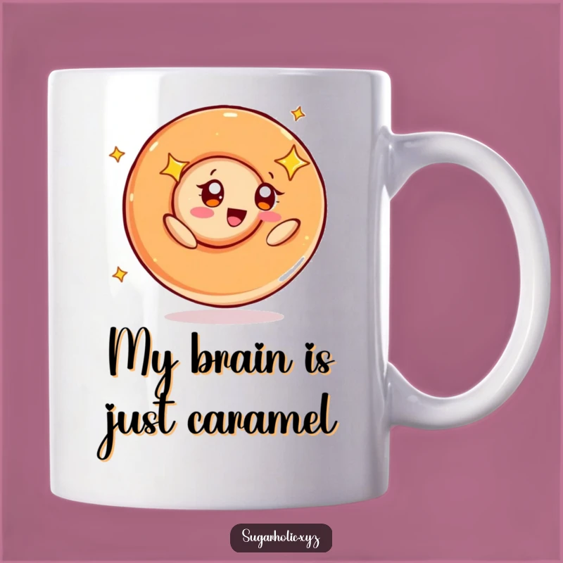 Funny Caramel Swirl Starry Eyes Mug: A Hilarious Treat Gift for Dessert Lovers
