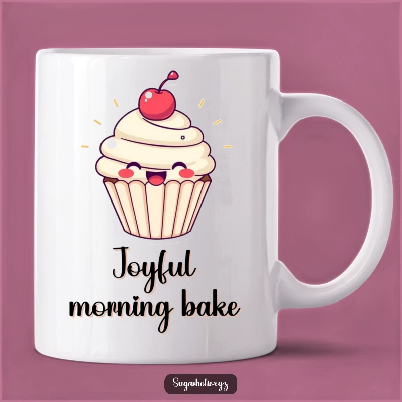 Funny Cupcake Joy Mug: Beaming Treat, Perfect Funny Gift for Dessert Lovers