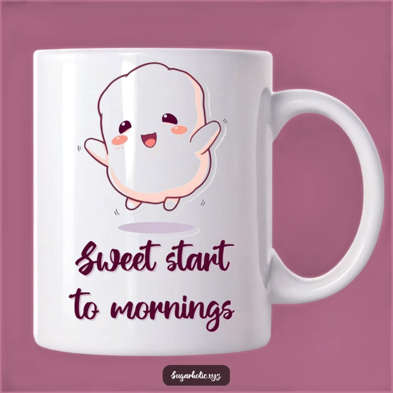 Funny Fluffy Marshmallow Mug: Bouncy Character Gift for Sweet Mornings
