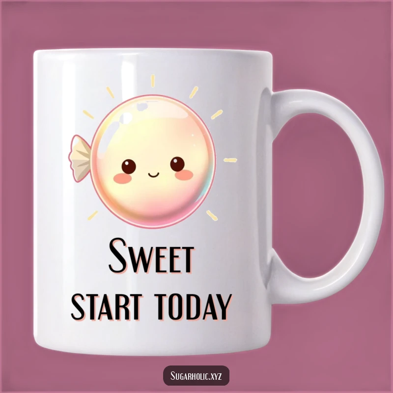Funny Hard Candy Mug: Beaming Shimmer for a Sweet Funny Gift