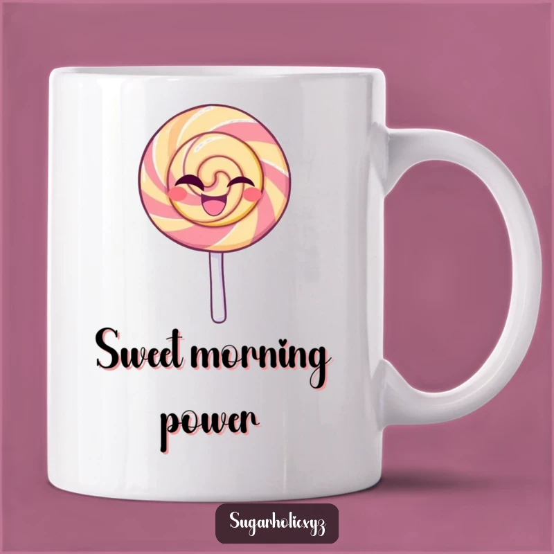 Funny Lollipop Wink Mug: Beaming Character, Sweet Confidence Gift