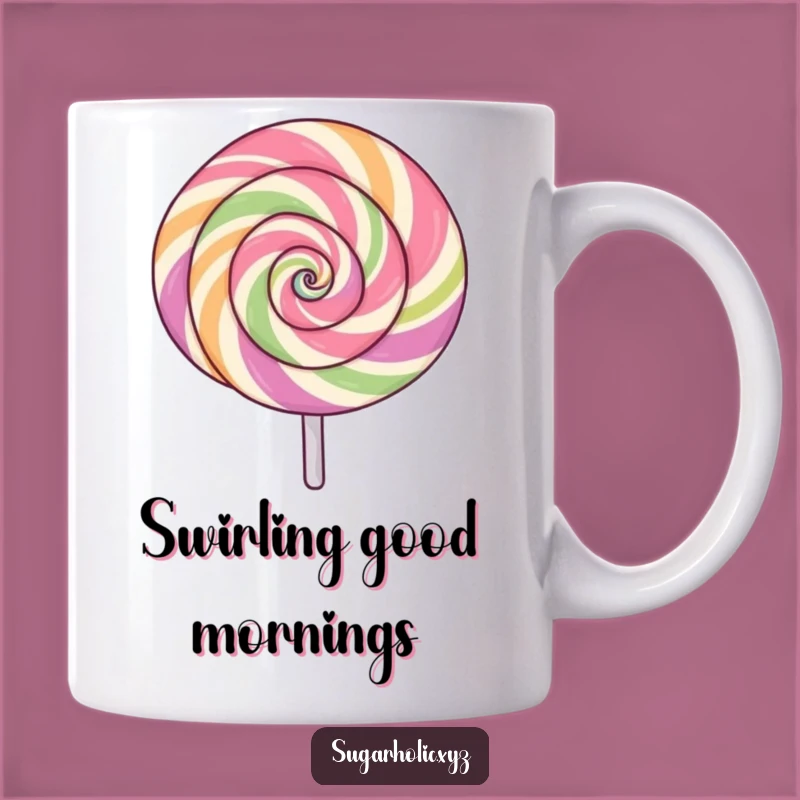 Funny Spinning Lollipop Mug - Exciting Swirl Design, Perfect Funny Gift!