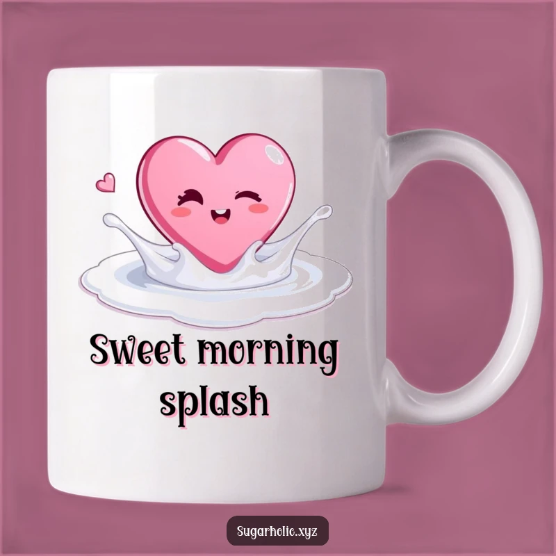 Funny Winking Candy Heart Mug: Sweet Splash of Humor