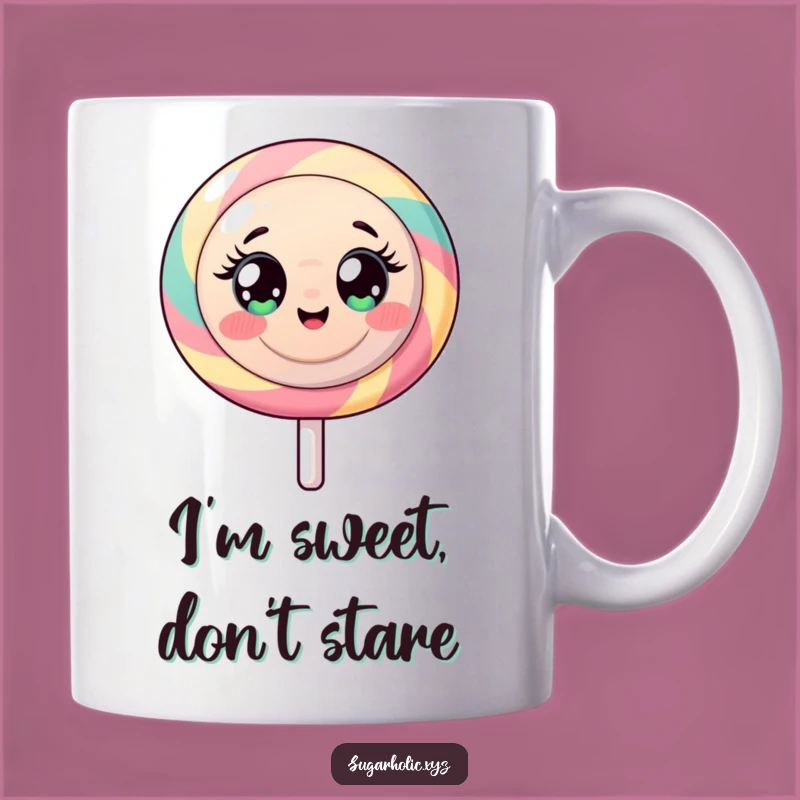 Funny Lollipop Mug: A Sweet & Energetic Character's Happy Brew