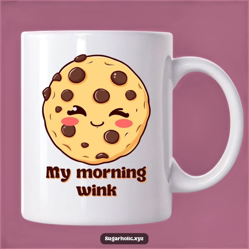 Funny Winking Cookie Mug: Mischievous Delight, Chocolate Chip Charm, Perfect Funny Gift for Snack Lovers