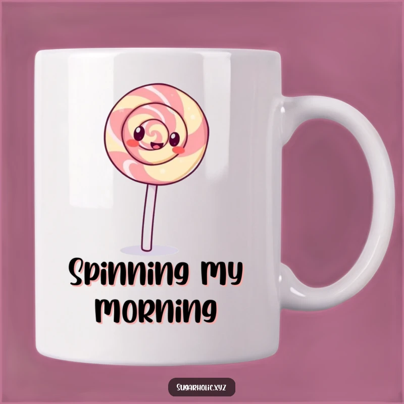 Funny Lollipop Cartwheel Mug: Giggling Swirl Sip, Perfect Gift
