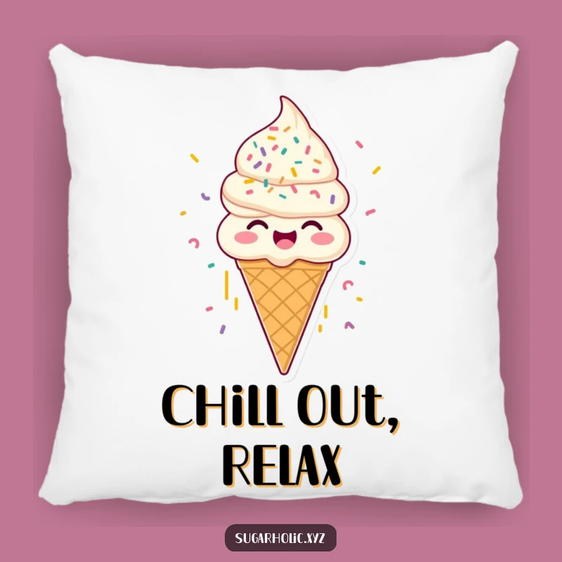 Funny Ice Cream Cone Pillow - Snuggle Up with Sprinkle-Filled, Hilarious Comfort!