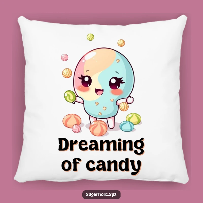 Funny Candy Juggler Pillow - Snuggle with Sweetness & Skill - Funny Gift!