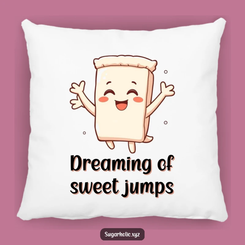 Funny Sugar Packet Leap Pillow - Cozy Sweet Delight Accent
