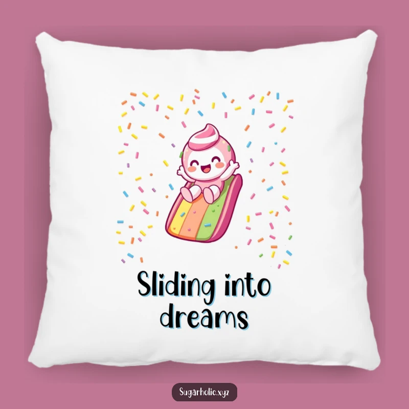 Funny Candy Slide Pillow: Cozy Adventure, Gleeful Character, Great Funny Gift