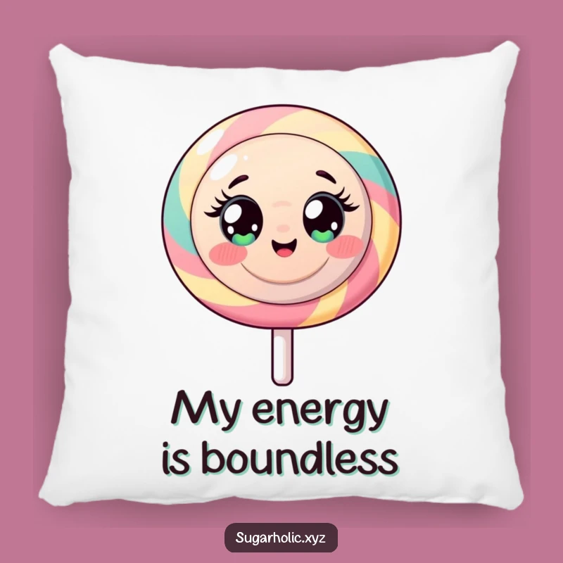 Funny Lollipop Pillow: Cozy Comfort with Energetic Sugary Character