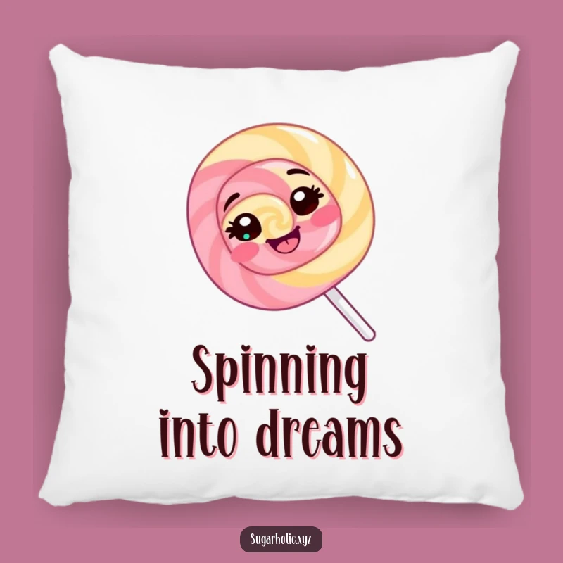 Funny Lollipop Pillow: Giggling Spin Cushion, Hilarious Candy Decor Gift
