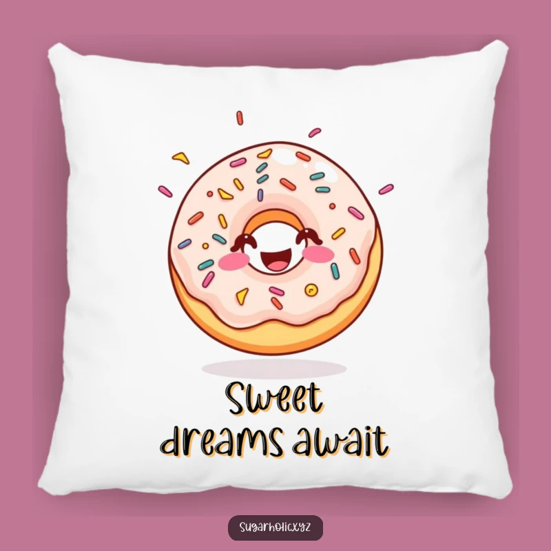 Funny Doughnut Sprinkles Pillow - Cozy & Joyful Sweet Decor!