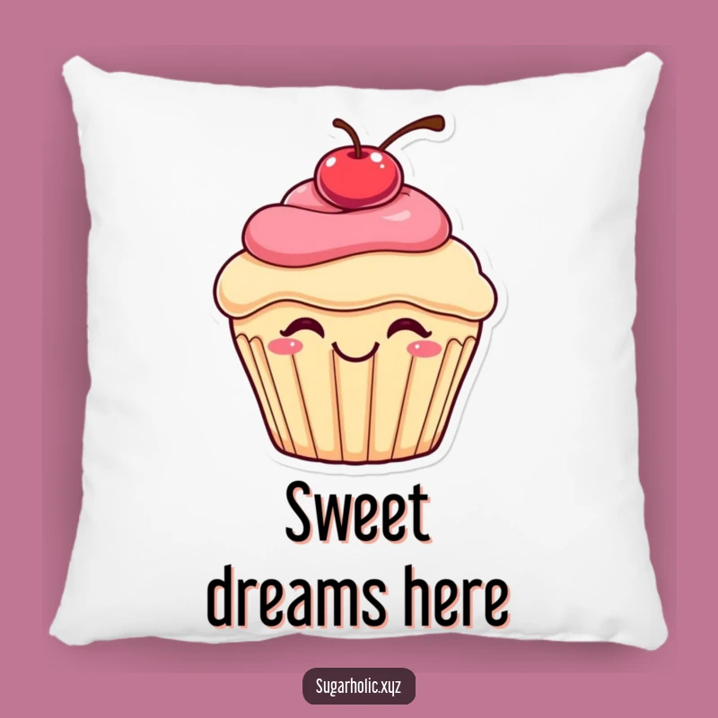 Funny Bouncing Cupcake Pillow: Soft Comfort, Sweet Cherry Topping, Adorable Funny Gift Accent