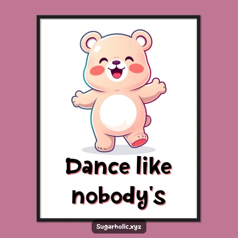 Funny Gummy Bear Dance Digital Art Print: Instant Joy for Your Walls!