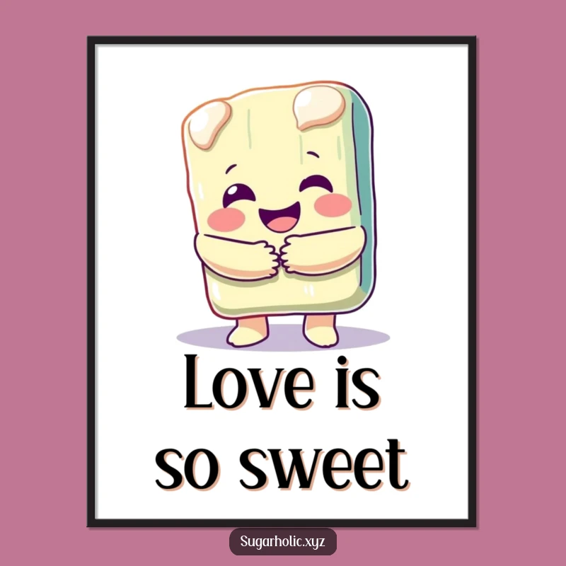 Funny Candy Bar Hug Digital Art - Sweet & Meltingly Cheerful Print