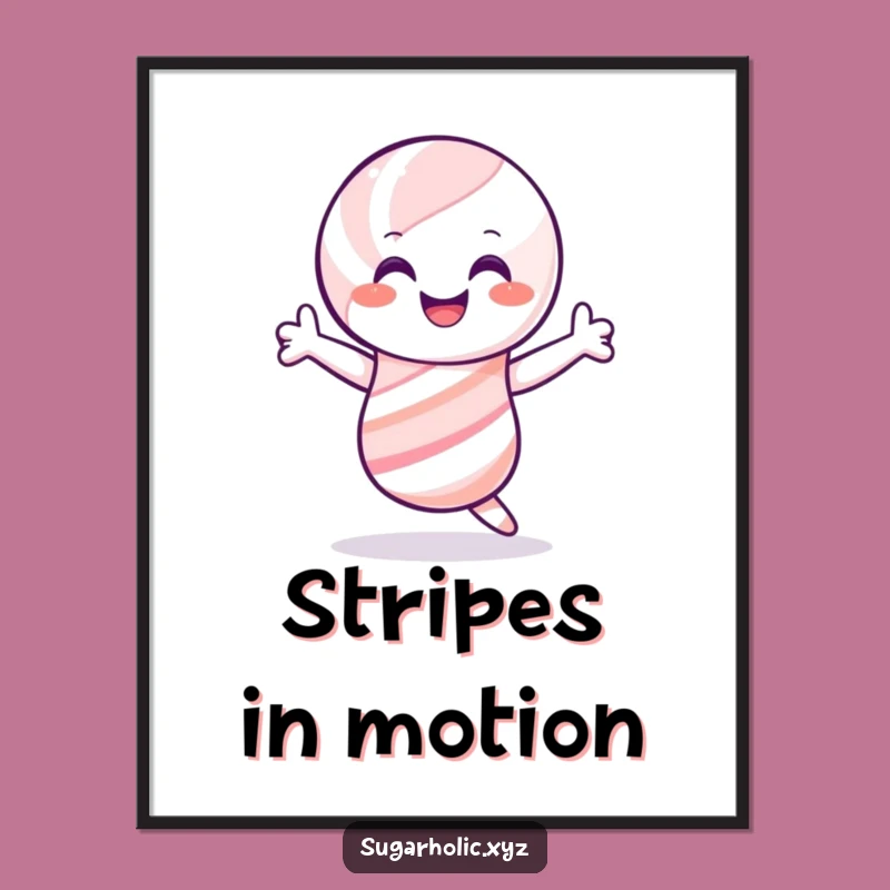 Funny Candy Cane Shimmy Digital Print - Inject Instant Holiday Joy into Your Space!