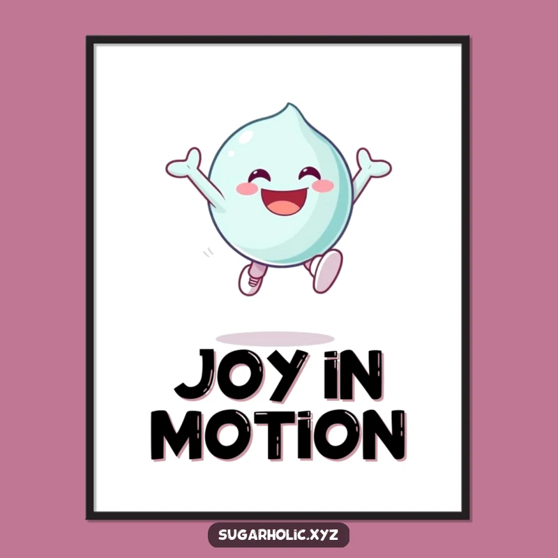 Funny Candy Character Digital Art: Sugary Excitement Printable Funny Gift