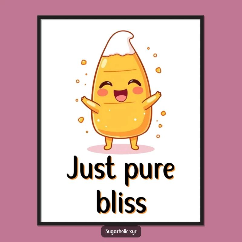 Funny Candy Corn Laughing Digital Art: Instant Sweet Humor for Your Walls, Perfect Funny Gift