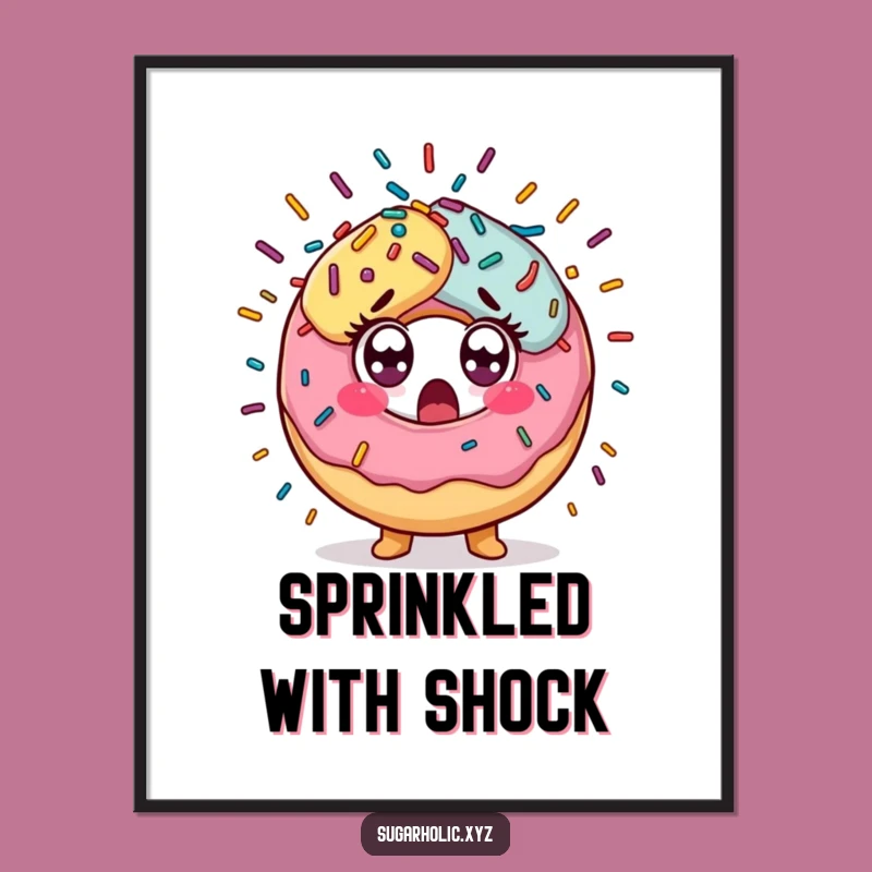 Funny Donut Sprinkles Digital Art: Surprise Printable Funny Gift