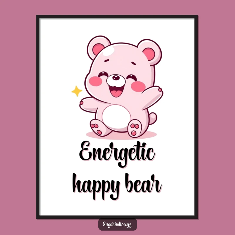 Funny Energetic Gummy Bear Digital Art - Instant Energy for Your Walls