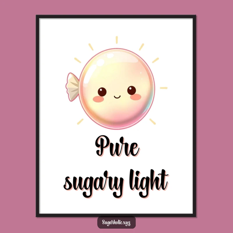 Funny Hard Candy Digital Art: Beaming Shimmer for Instant Funny Gift