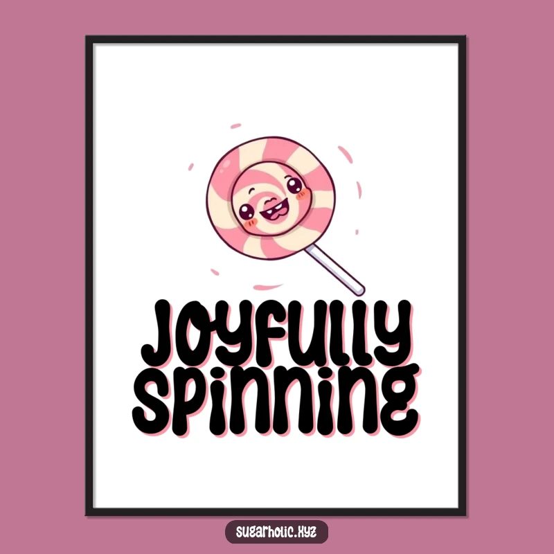 Funny Lollipop Spin Digital Art - Vibrant & Hilarious Printable Decor
