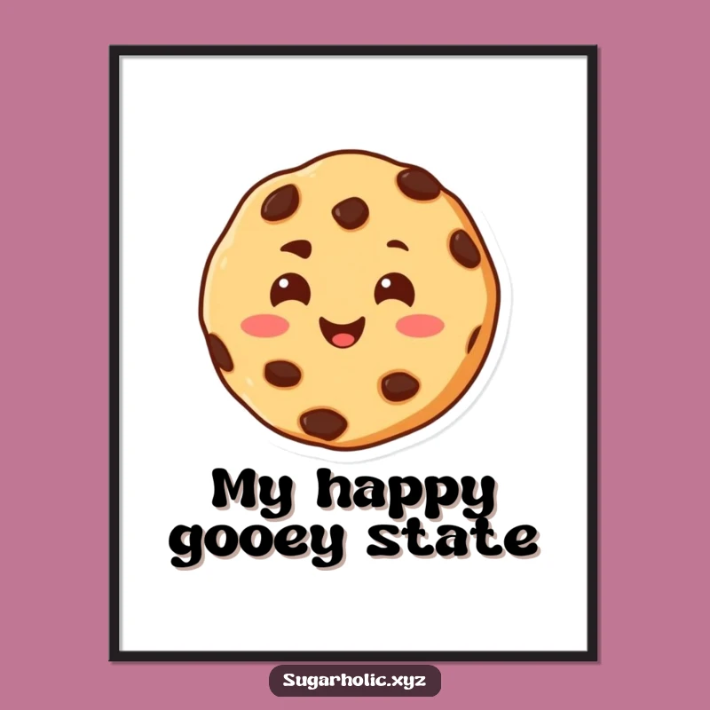 Funny Melting Cookie Digital Art - Happy & Warm Cheer Print
