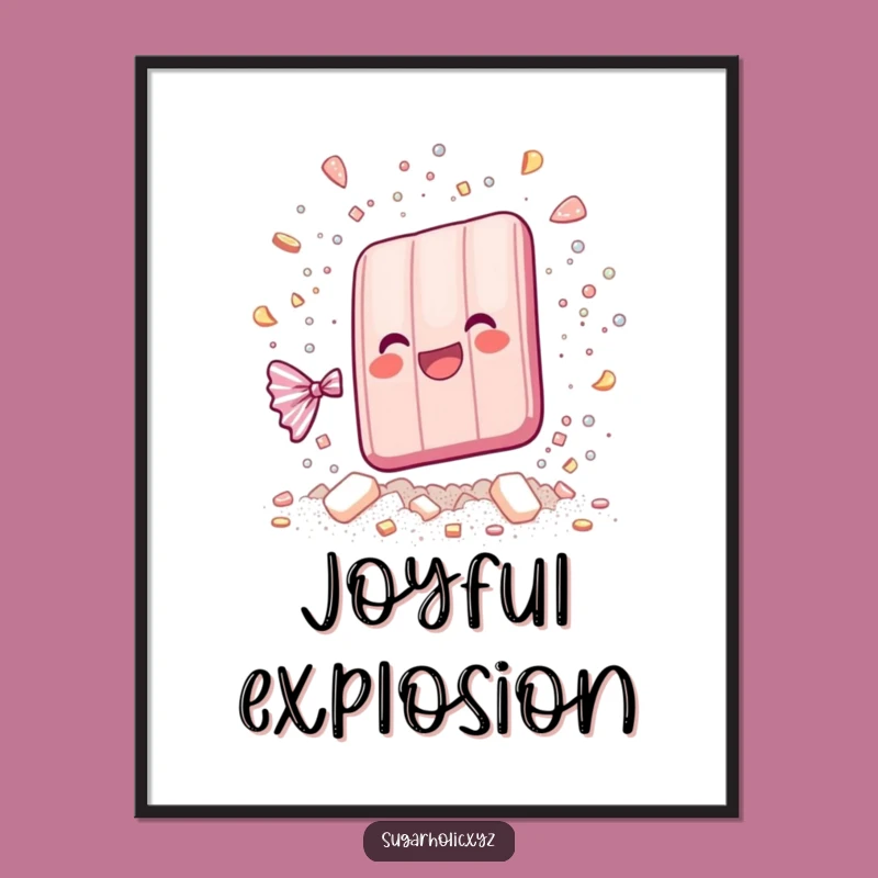 Funny Candy Bar Digital Art: Shattering Joy, Hilarious Instant Gift