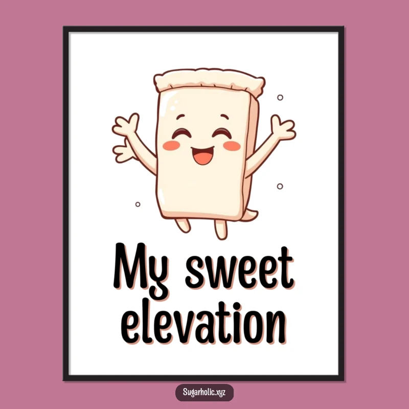Funny Sugar Packet Leap Digital Art - Sweet Energy Cheer Print