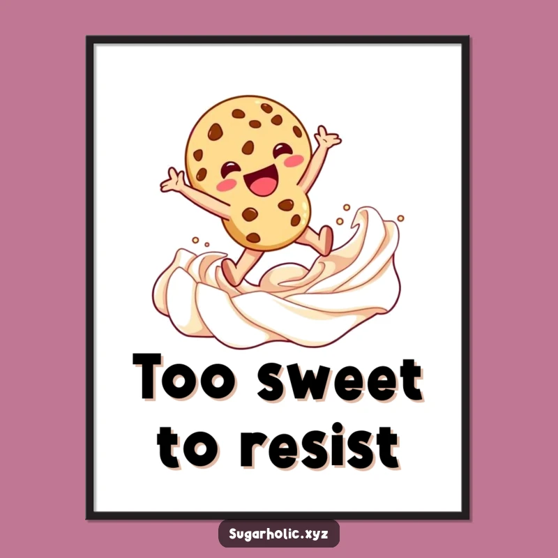 Funny Cookie Frosting Digital Art Print: Instant Sweetness for Your Walls!