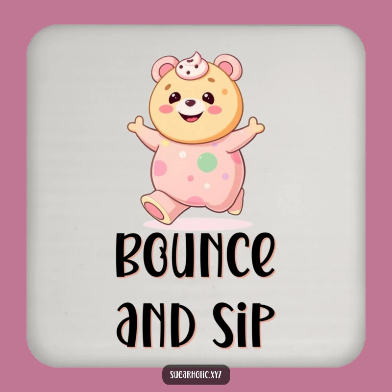 Funny Cookie Coaster: Gummy Bear Protection, Hilarious Tabletop Gift