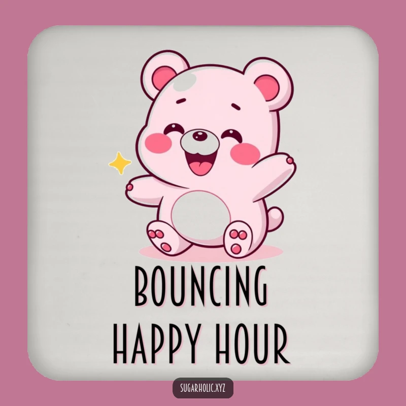 Funny Energetic Gummy Bear Coaster - Protect Surfaces with Bounce