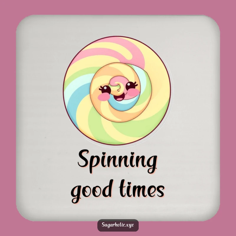 Funny Candy Swirl Coaster: Delighted Protection for a Playful Funny Gift