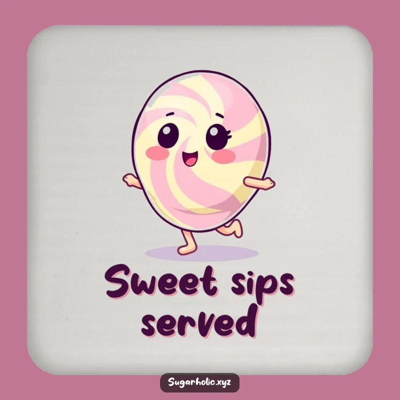 Funny Gumdrop Hop Coaster: Protective Character Accessory, Perfect Humorous Gift!